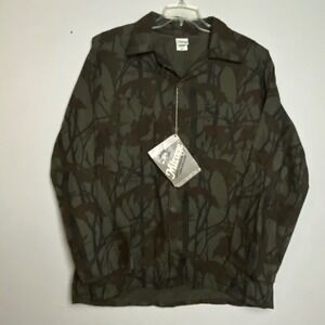 Vintage Mirage Camo Button Up Shirt Men's Large Long Sleeve Made in USA NWT